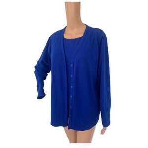 Blue Cabin Creek Cardigan with Built in Underlayer L